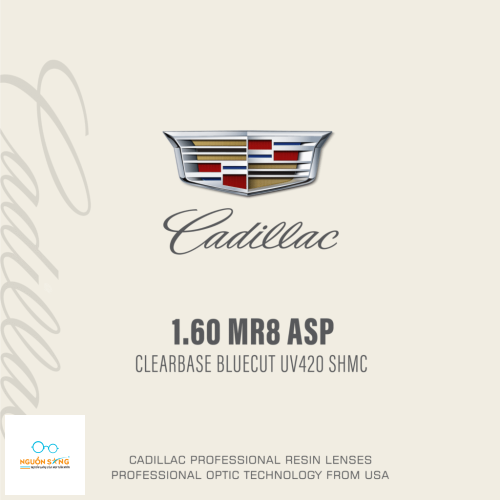 Tròng Kính Cadillac 1.60 MR8 ASP BLUECUT