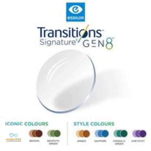 Tròng Kính Đổi Màu Essilor Transitions Gen 8 1.56