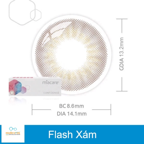 Lens màu MIACARE flash xám ( 1day)