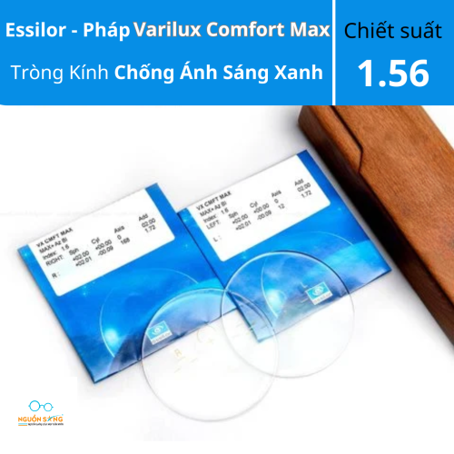 Đa Tròng Chống Ánh Sáng Xanh Essilor - Varilux Comfort Max 1.56