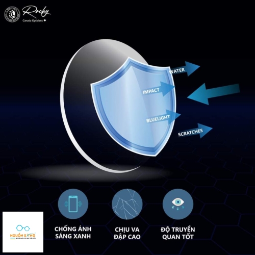 Tròng Kính Rocky Smart Blue Control 1.61